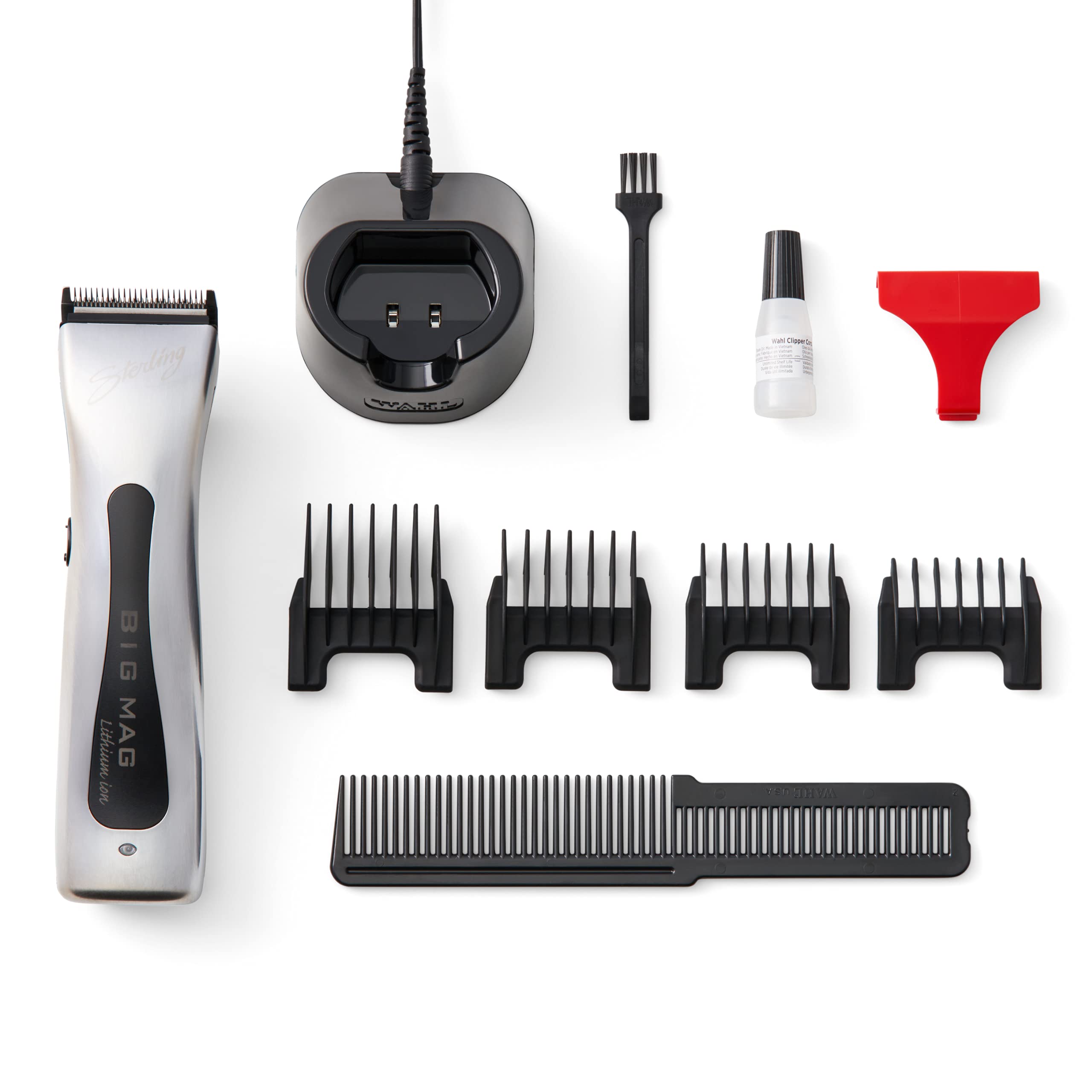 Wahl Professional - Sterling Big Mag Clipper - Salon-Quality, Cordless, Electric Hair Clipper with Rotary Motor - Silver