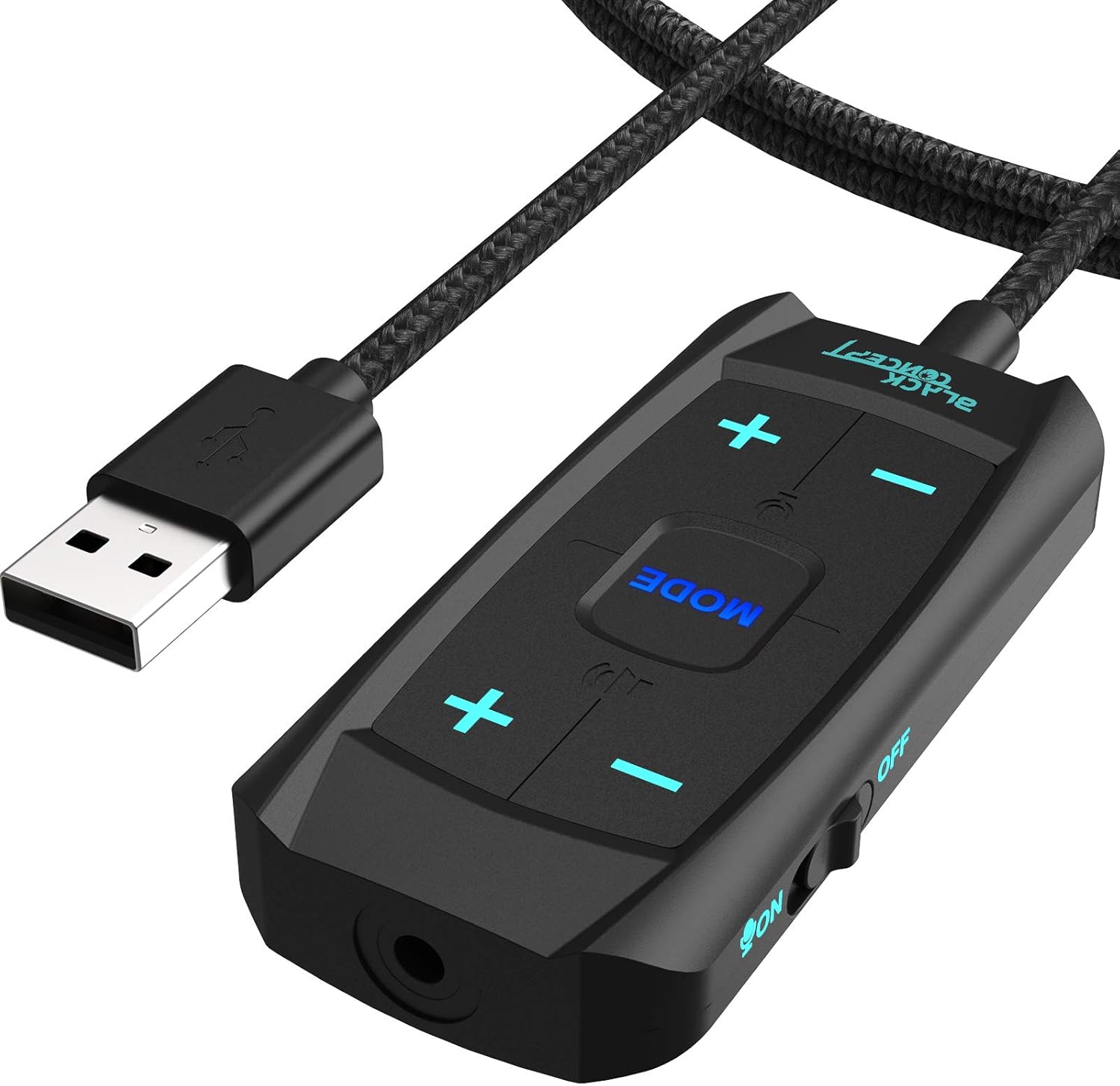 Wired Portable USB External Sound Card with 7.1 Surround Sound Plug and Play Free Driver with 3.5mm Headphone MIC Jack Suitable for Headset PC MAC PS4