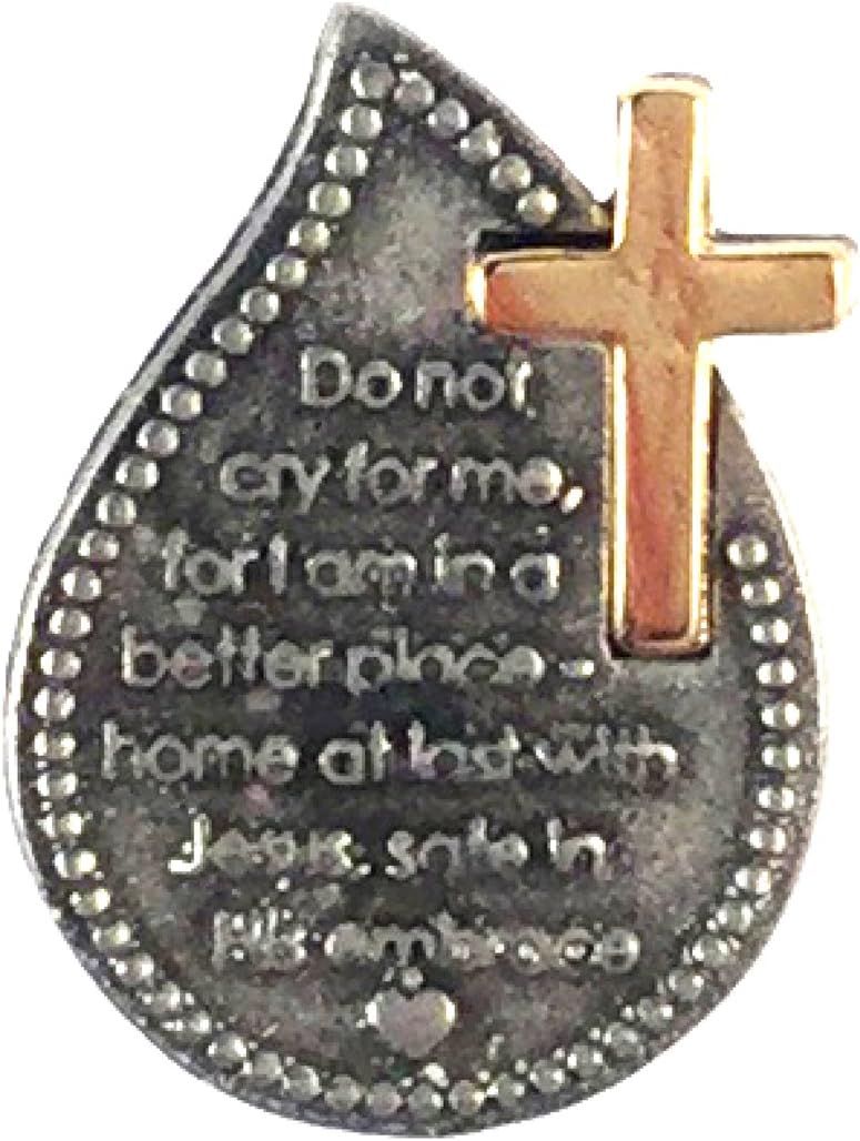 Cry No More Teardrop Lapel Pin