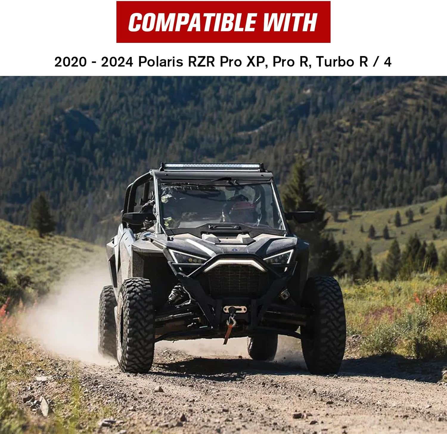 Side Mirrors Compatible with 2020-2024 Polaris RZR PRO XP/PRO R/Turbo R / 4 Accessories Adjustable High-Definition Folding Rearview Mirror, Replace #2883762, 2PCS