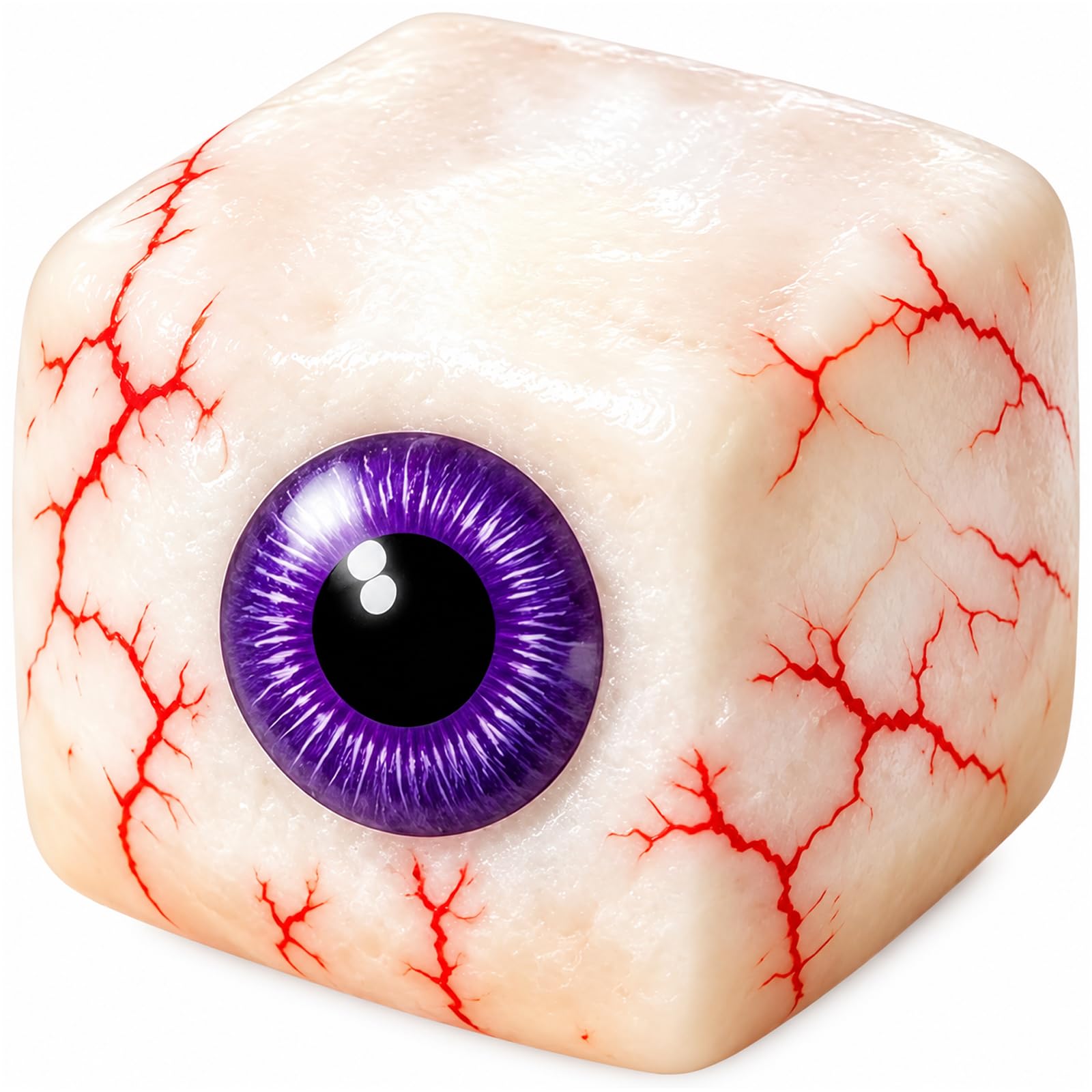 Giant Dumpling Stress Fidget - Halloween Soft Glitter (White)