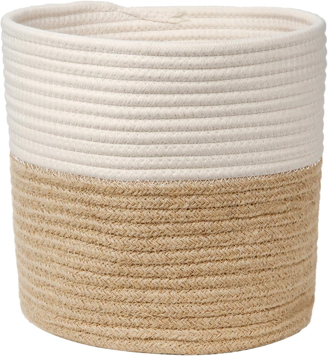 Briful 10"x10" Cotton Rope Woven Basket 25cmx25cm Plant Pots Indoor Jute Planter Rope Plant Baskets Plant Containers for Plants Toys