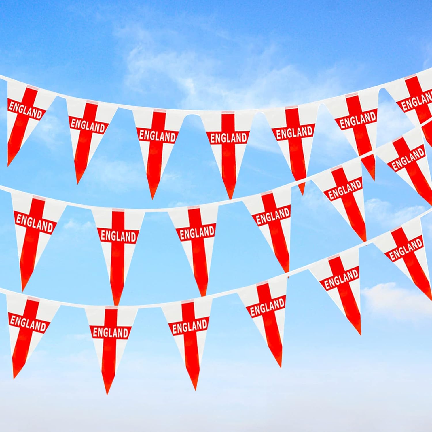 10M St Flag St Bunting Decorations England Bunting Flags