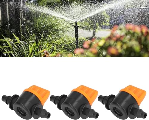 Miniatura 6 de 100 válvulas de agua para tubería, válvula de púas 47 de riego mini válvula de agua de tubería a través de válvula de tubo de nebulización para
