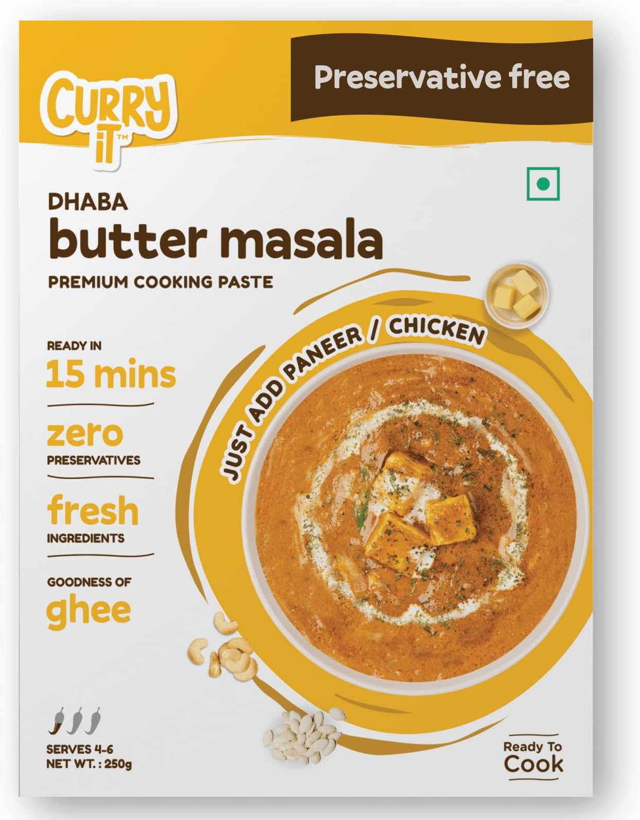 Patak's Butter Chicken Curry Sauce Kit 3Step, 11 Fl Oz