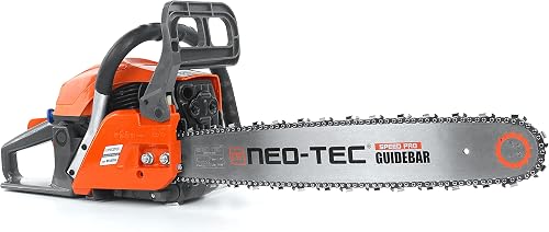 NEO-TEC 20 Inch Chainsaw, 62CC Power Chain Saws Gas Powered 2 Stroke Handed Petrol Gasoline Chain Saw for Cutting Wood Outdoor Garden