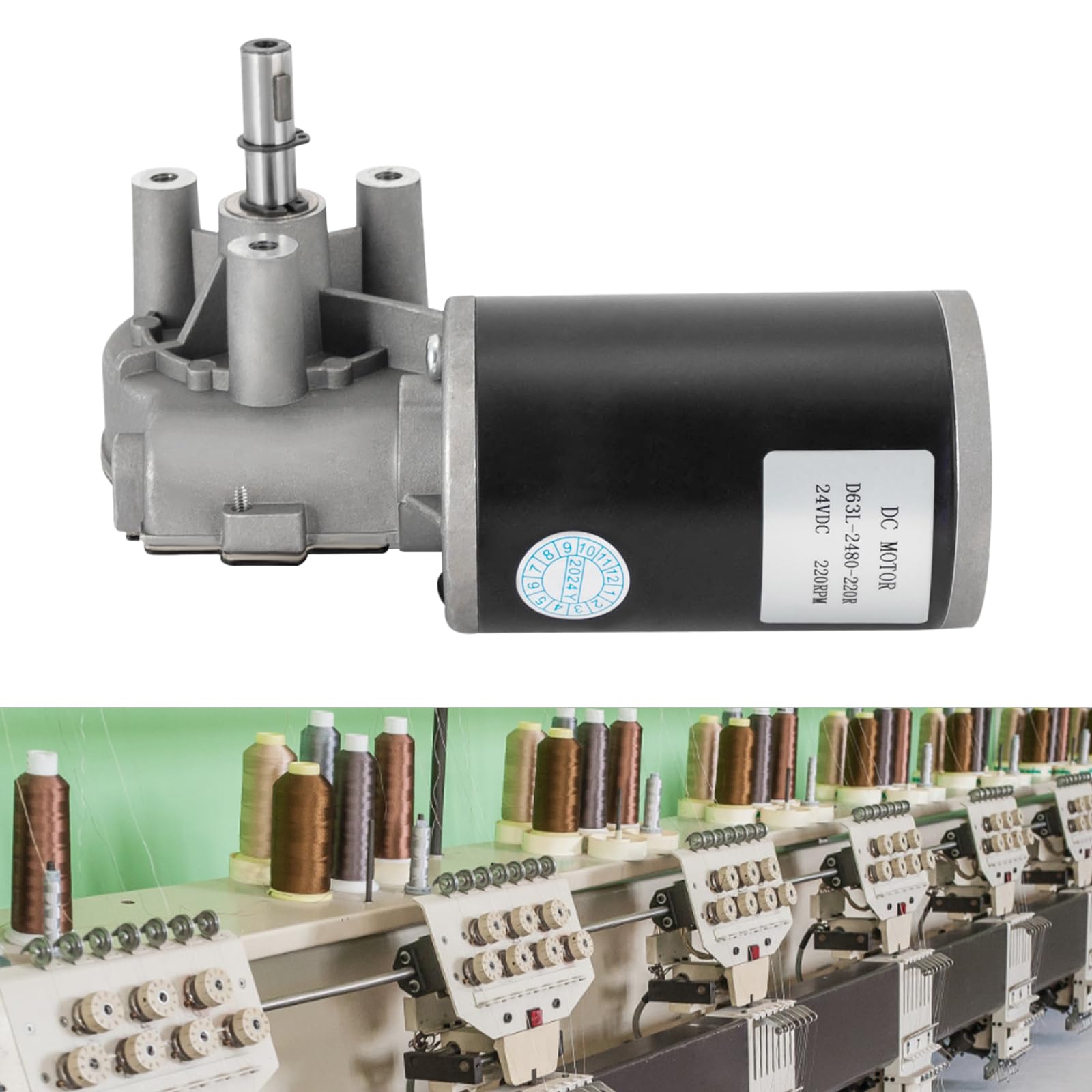 24V DC Getriebemotor 80W Scheibenwischermotor Hohen Drehmoment Elektrischer Synchroner Zahnrad mit Linkem Getriebe für Torantrieb Fenster für Automatisch Tür Garage-Tisch Frontscheibe Linke