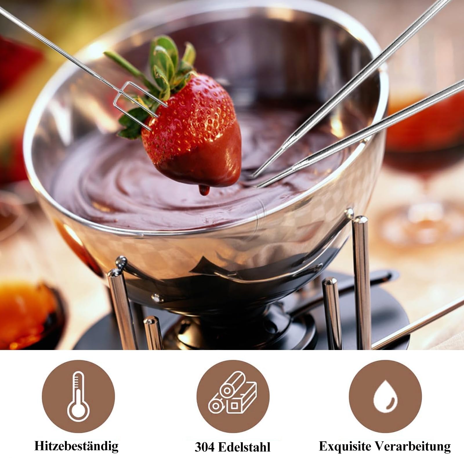 Lot De 10 Fourchettes à Chocolat En Acier Inoxydable Pour Chocolats, Pralines Et Truffes Faites à La Main, Pour Pâtisserie Maison - 6