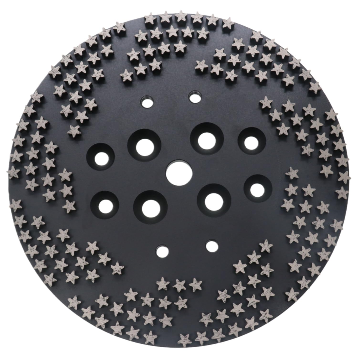 10’’ Diamond Grinding Disc Plate for Concrete Preparation, Compatible with Edco Husqvarna Blastrac MK Grinders, 30/40 Grit Medium Bond, Star Segments