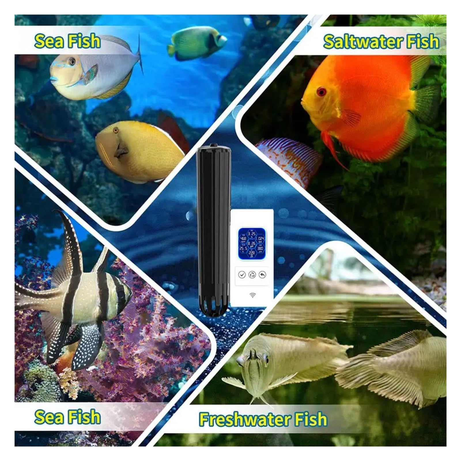 Tester wody, Inteligentny monitor jakości wody WiFi PH TDS, cyfrowy czujnik temperatury w akwarium