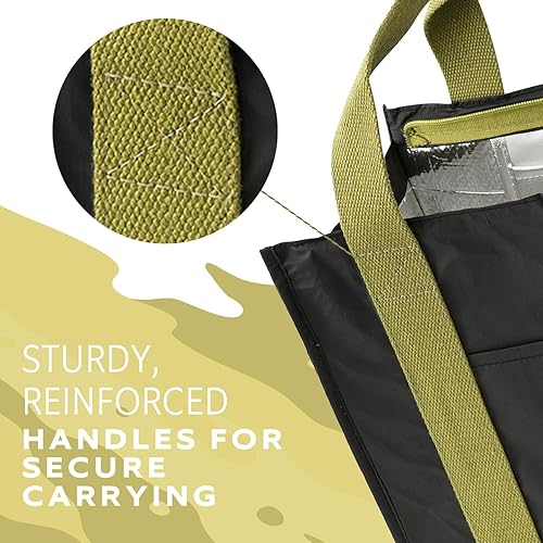 Miniatura 29 de VonNova Lonchera aislada para mujer con aislamiento térmico de alta calidad de 0.157 in, bonita bolsa de almuerzo grande de 7 litros para oficina