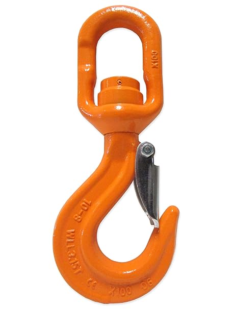 3 Ton X100 Alloy Swivel Bearing Hoist Hook with Latch Load Rotation Device