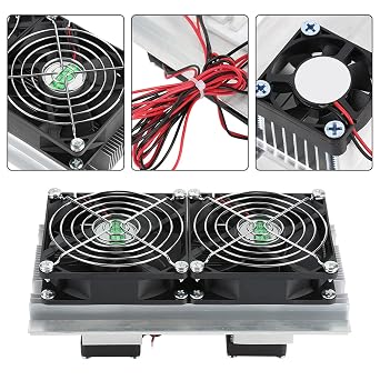 12V Compact Refrigeration Cooling Systems Semiconductor Thermoelectric Cooler Kit DIY Mini Air Conditioner Fridge for Plate Cooling 12A 12V DIY Refrigeration Cooling System
