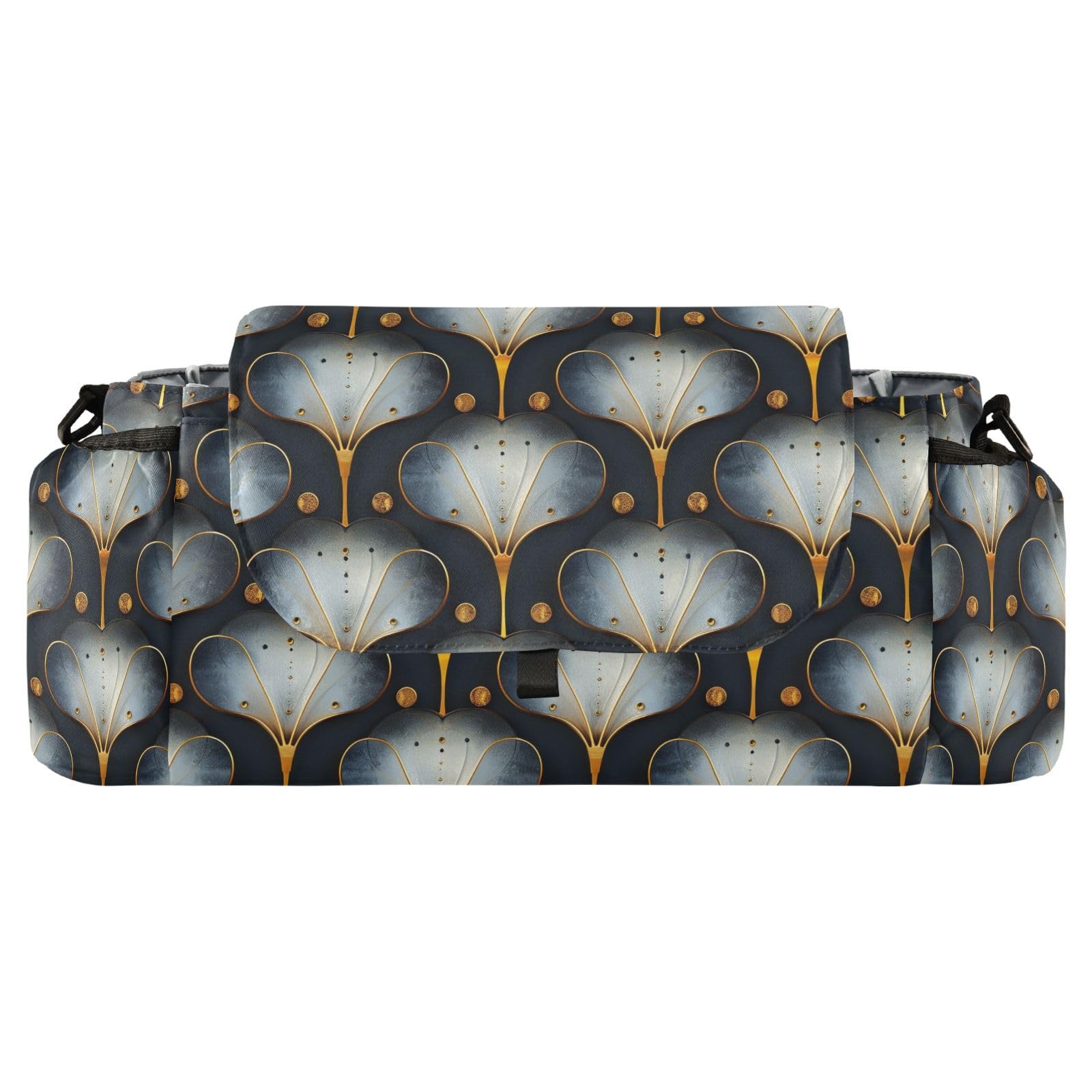 Black and White Cypress Gold Pattern double stroller parent organizer diaper caddy organizer mobile phone accesorios para carro de ni?os para frio accesorios para carriolas de