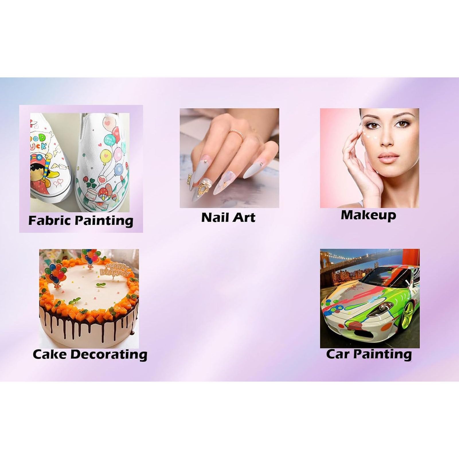 ViaGasaFamido Airbrush-Set, 15 PSI, Tragbares Single-Action-Airbrush-Set für Modellmalerei, Nagelkunst, Make-up, Autografiken (EU-Stecker)