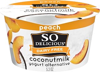 So Delicious Dairy Free Peach Coconut Milk Yogurt Alternative, 5.3oz - Vegan, Gluten-Free, Live Cultures