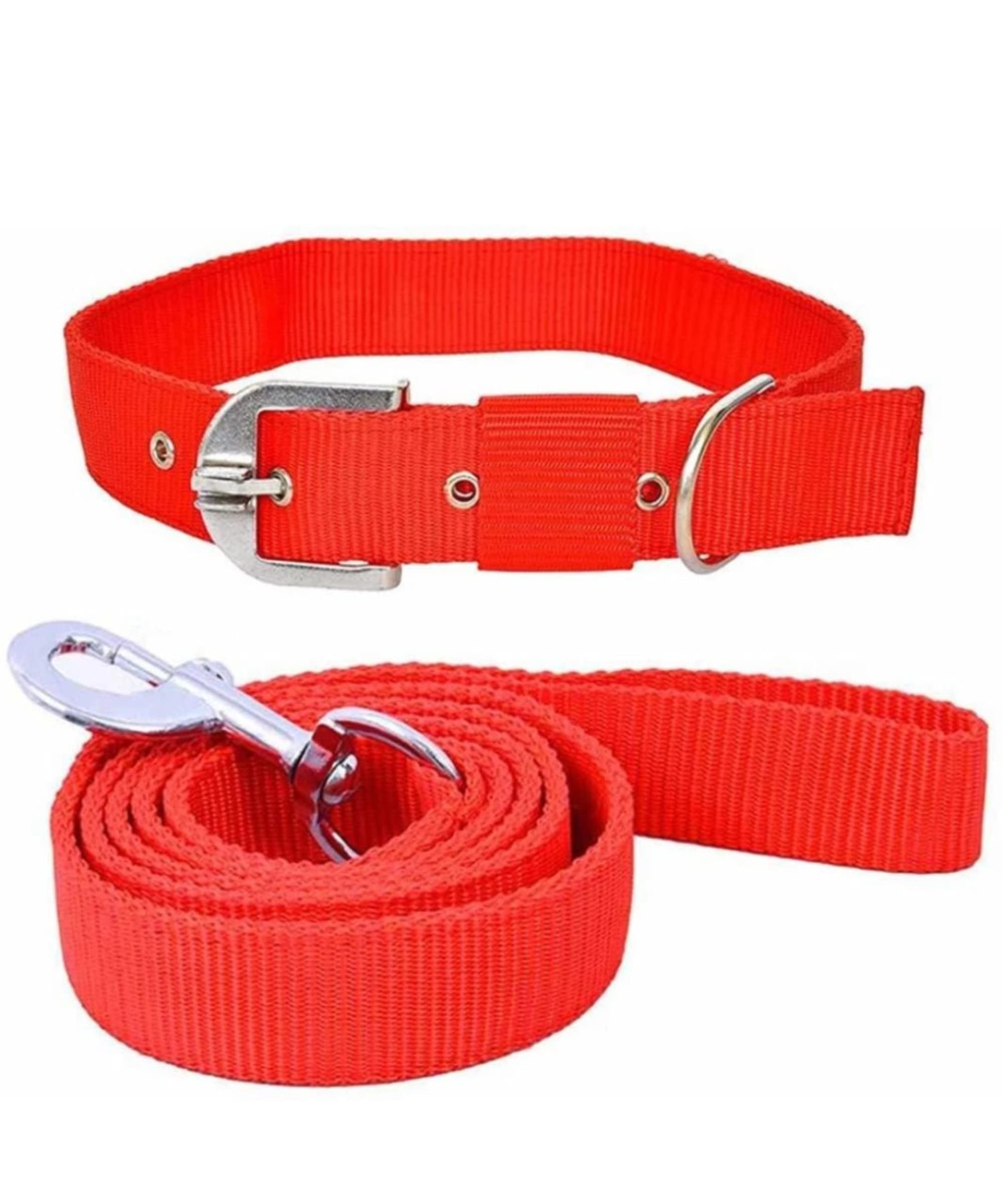 Royal Feline Dog Collar and Leash Set for Large Dogs | Dog Leash and Collar Set for Large to Very Large Breed Dogs |1.5 metres Leash (X-Large, Red)