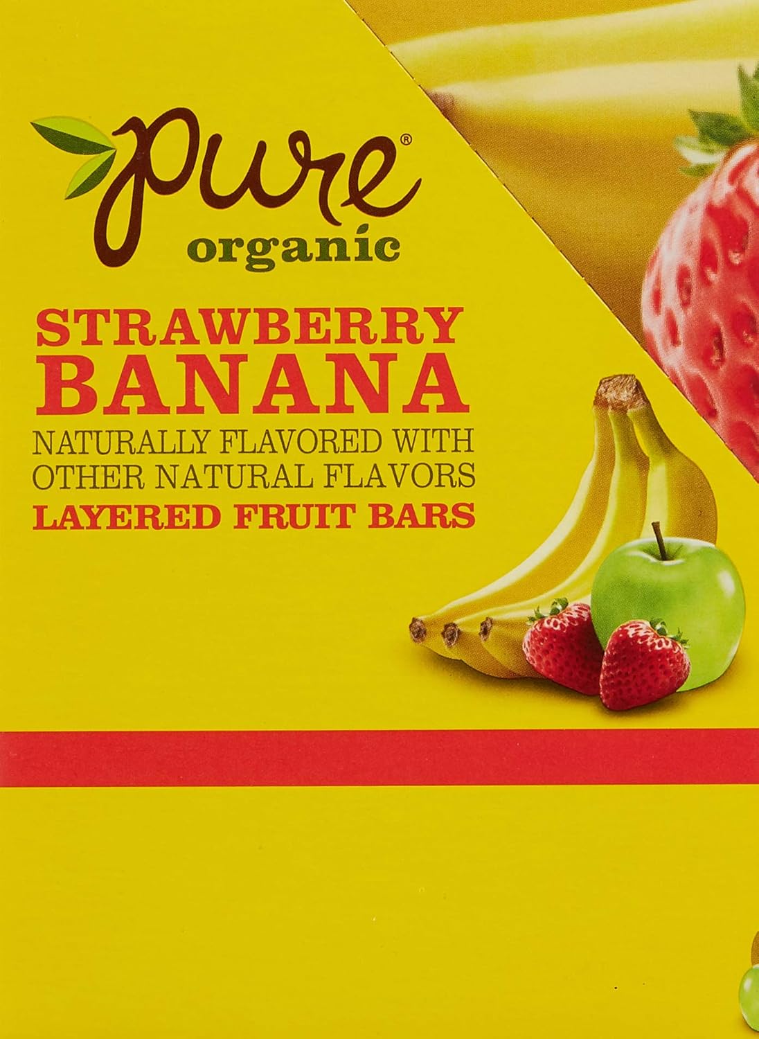 Buy Pure Organic Layered Fruit Bars, Strawberry Banana,12.6 ounce, pack