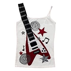 Punk Rock Concert Graphic Tank Top Summer Y2k Emo Grunge Clothes Cute Sleeveless Crop Spaghetti Strap Cami Top
