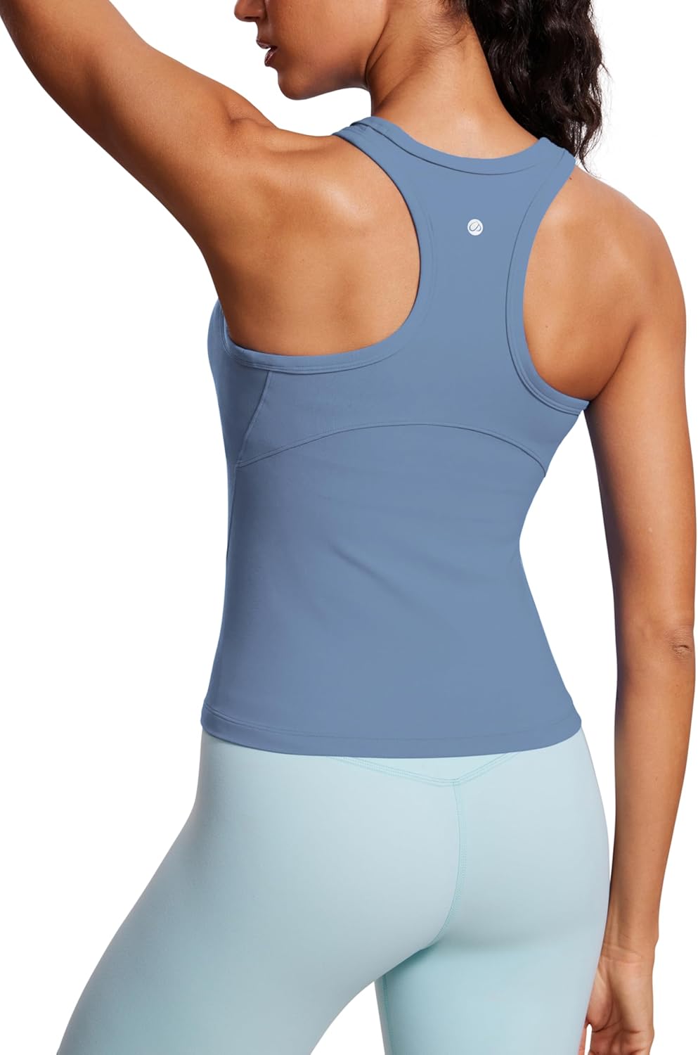CRZ YOGA Butterluxe High Neck Tank Tops for Women - Yoga Workout Athletic Gym Camisole Racerback Sleeveless Shirts