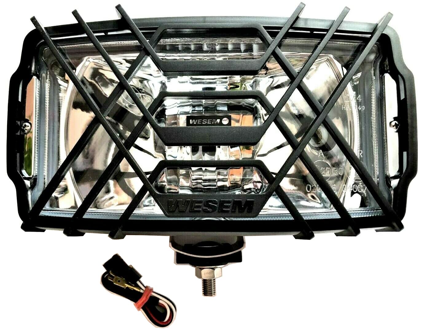 2 Faros Coche Halógenos H3 Cromados, 12 V, 24 V, con Bombillas de 12 V