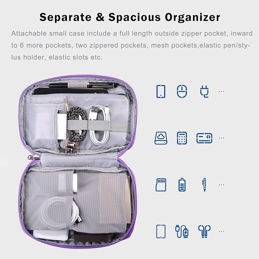 Voova Laptop Sleeve Case 13 14 Inch Compatible with MacBook Air 13 M2/M3/M4, MacBook Pro 13/14,13.5”Surface Laptop 4/5,Chromebook 14,2 in 1 Waterproof Computer Bag with Detachable Accessory Pouch - image 4