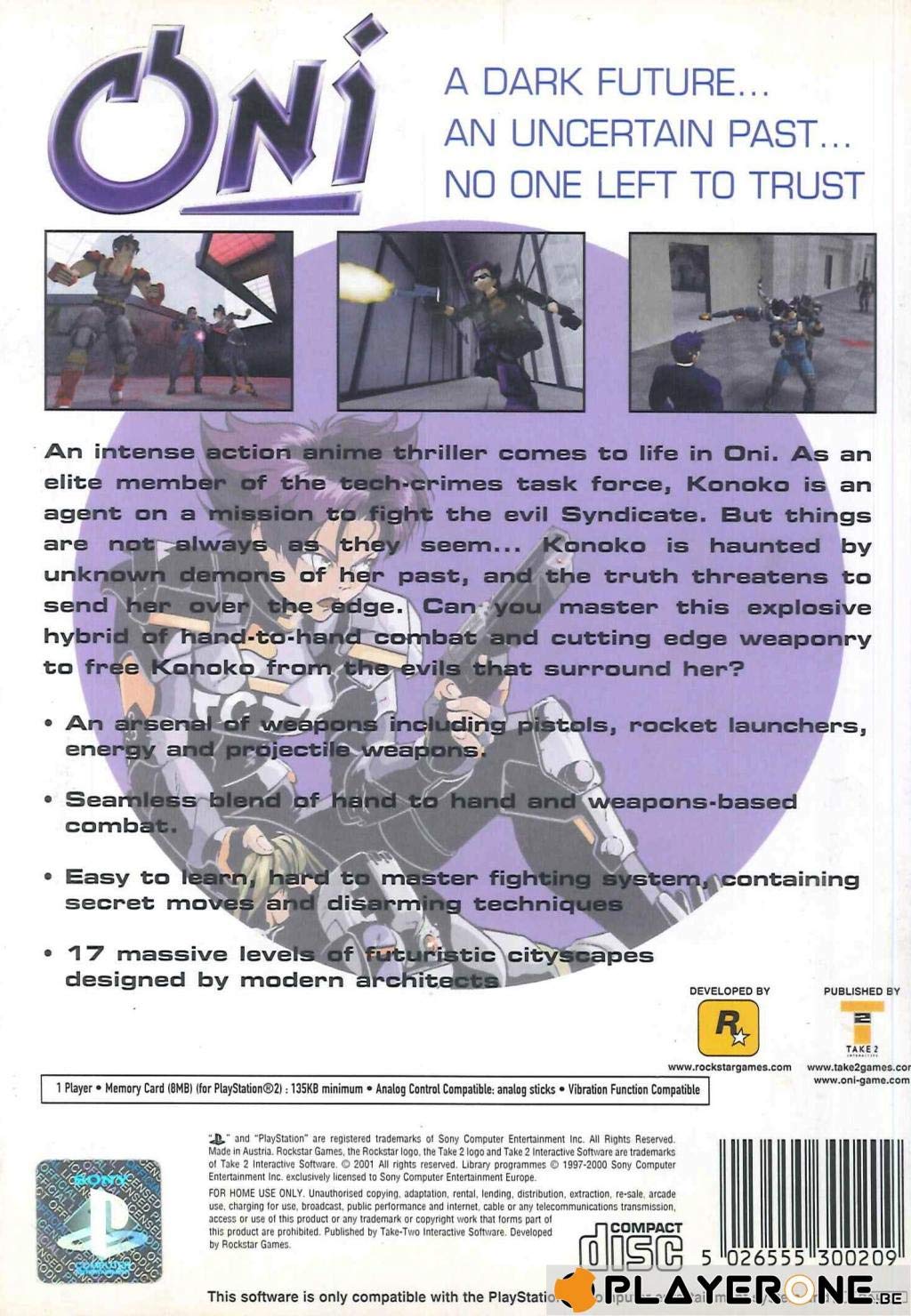 ONI - Version Française - Playstation 2 (PS2) - Jeu Complet PAL - Bon état