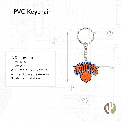 Miniatura 68 de Desert Cactus NBA Keychain – Official National Basketball League Keys Holder for Car, Backpack – Eastern Conference Gift(PVC)