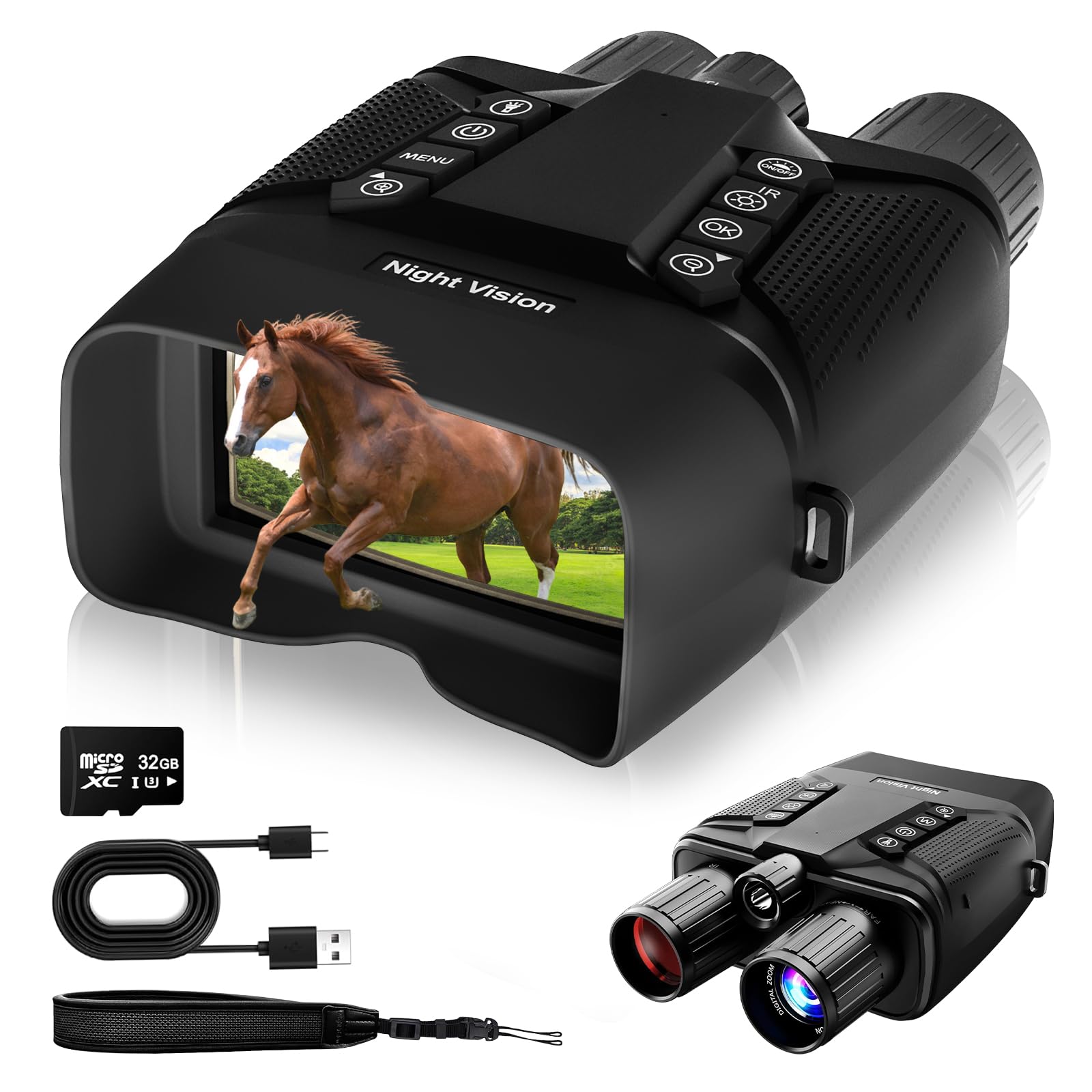 Nachtsichtbrille 4K Mit 8x Zoom - 40MP Infrarot Fernglas Für Erwachsene