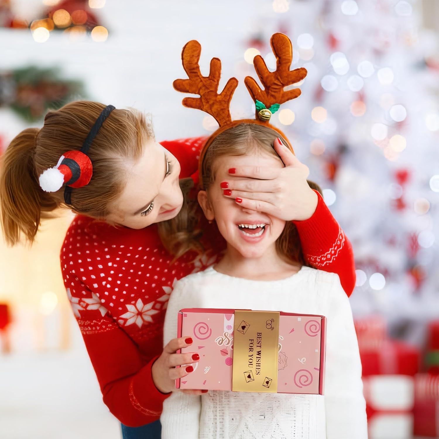 Christmas Decorations, Surprise Gift Box Explosion for Money, Foldable Explosion Gift Box with 10 Bounce Box and Gift Bag, Red Envelope Cash Gift Box Can Put into Money image 4
