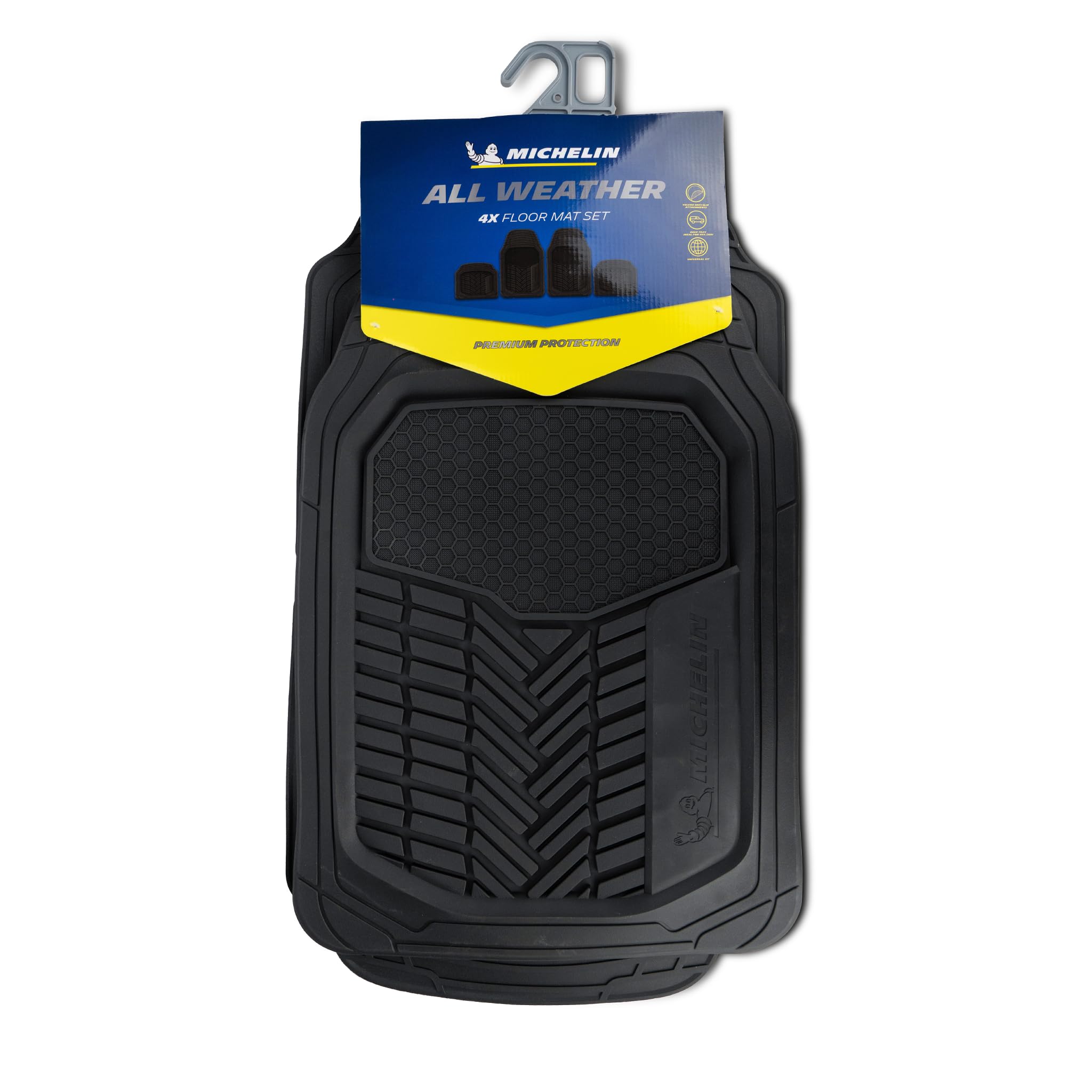 MICHELIN Juego de Alfombrillas de Coche de Ajuste Universal prémium 4x4/Crossover