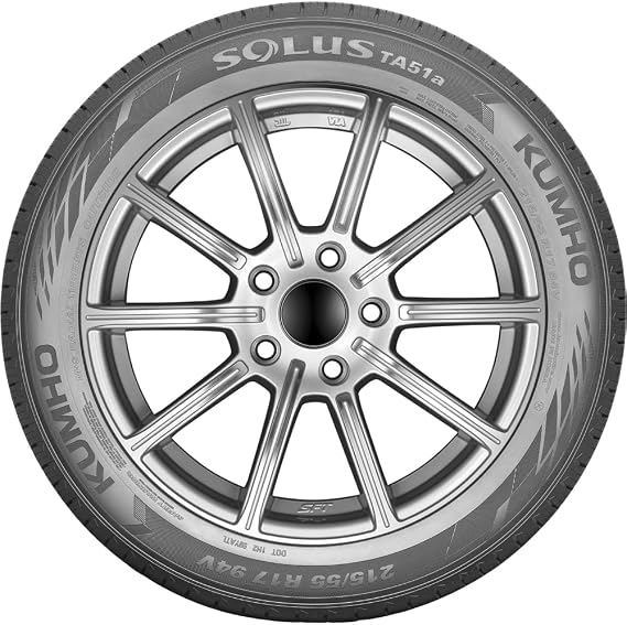 Kumho Solus TA51a All-Season Tire - 225/55R18 98H | Passenger Touring All Season Traction 98H Rated Standard Load Radial Construction Black Sidewall Tire