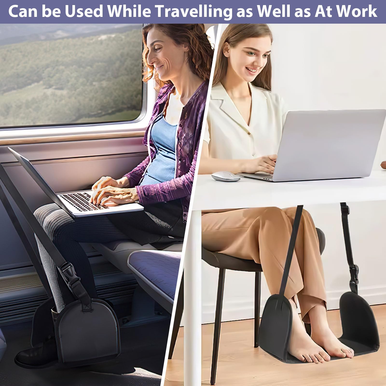 Accessoires de Voyage en Avion, Hamac de Pied Sans Collision & Repose-Jambes d'Avion Portable, Offre Relaxation et Confort pour Long Vol Accessoires de Voyage en Avion, Hamac de Pied Sans Collision & Repose-Jambes d'Avion Portable, Offre Relaxation et Confort pour Long Vol