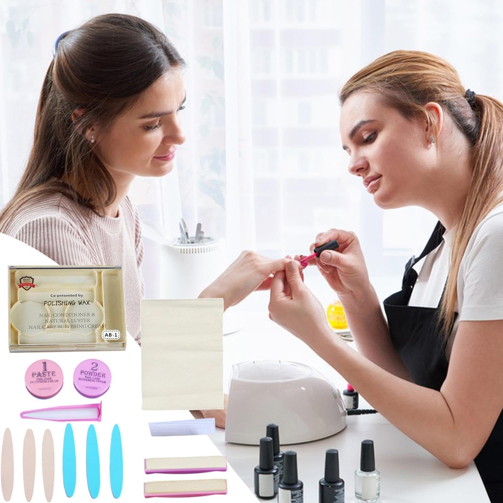 Kit de Cuidado de Uñas Con Para Duradera | Juego de Herramientas de Manicura para Pulir Uñas para Mujeres Niñas Principiantes Salón Hogar Boda Sesión de Fotos