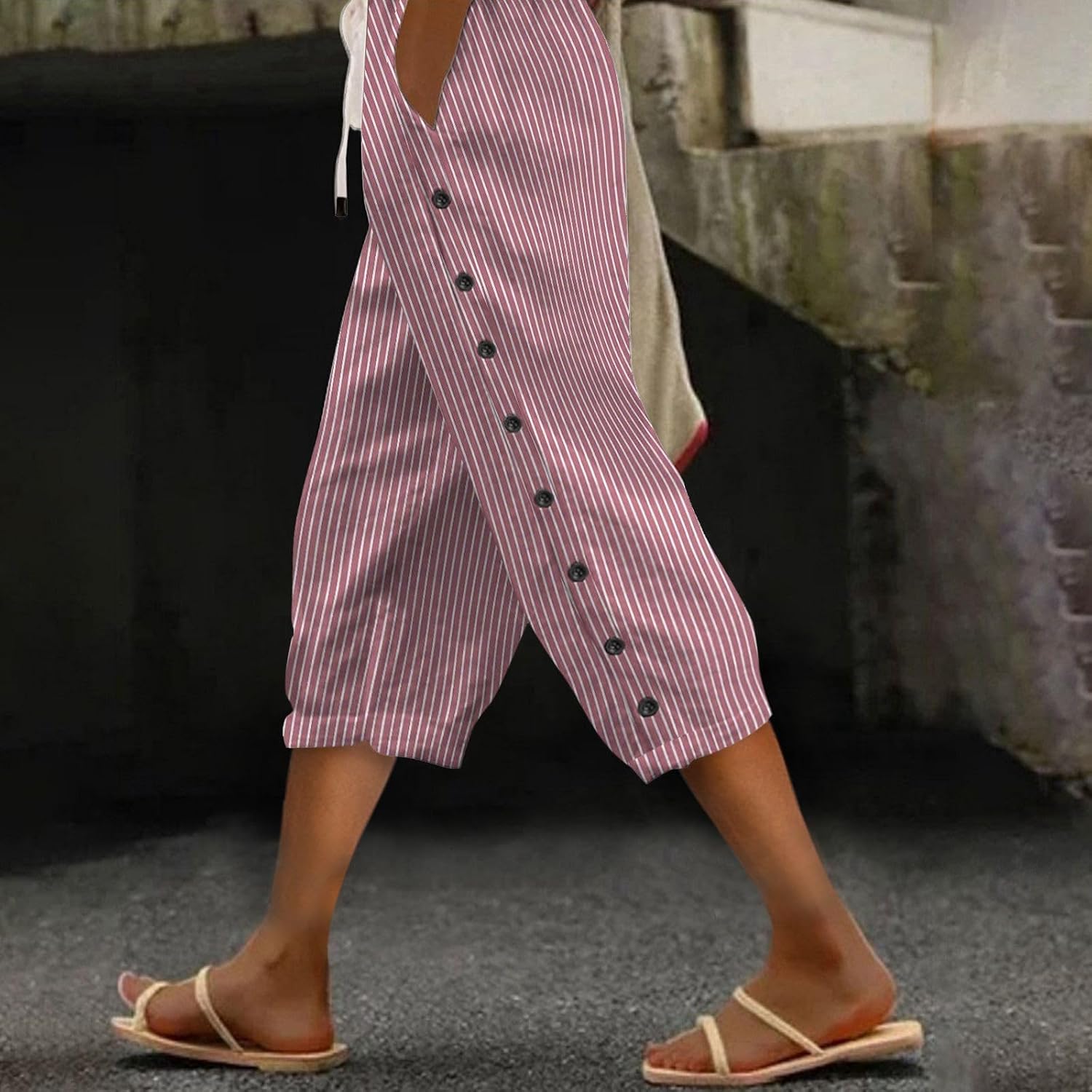 Cotton Linen Shorts for Women Casual Loose Beach Pants Summer Bermuda Short Pant Women Trousers