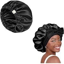 YANIBEST Silk Bonnet Satin Bonnet for Sleeping Women and Adjustable Double Layer Hair Bonnet for Curly Hair