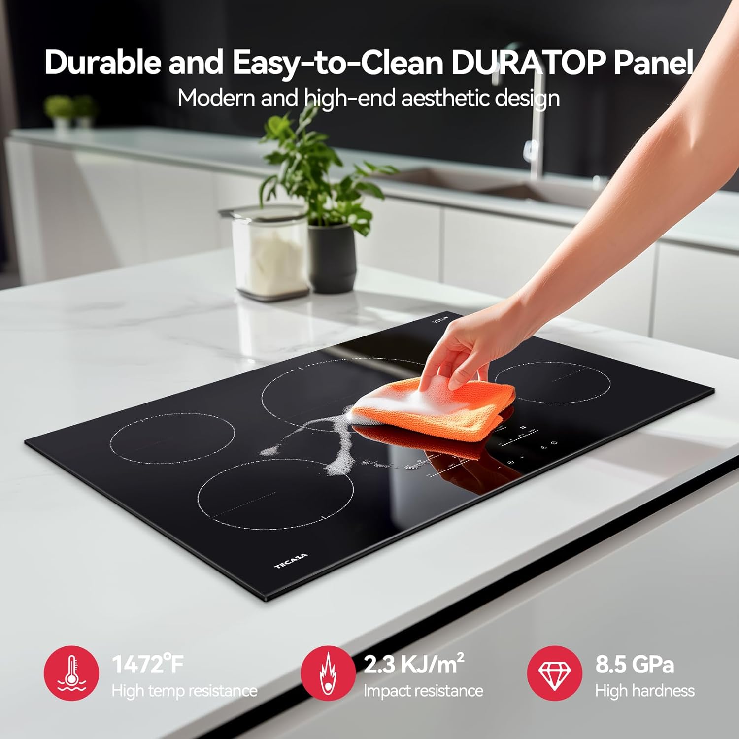 30 Inch Black Ceramic Induction Cooktop with Touch Control