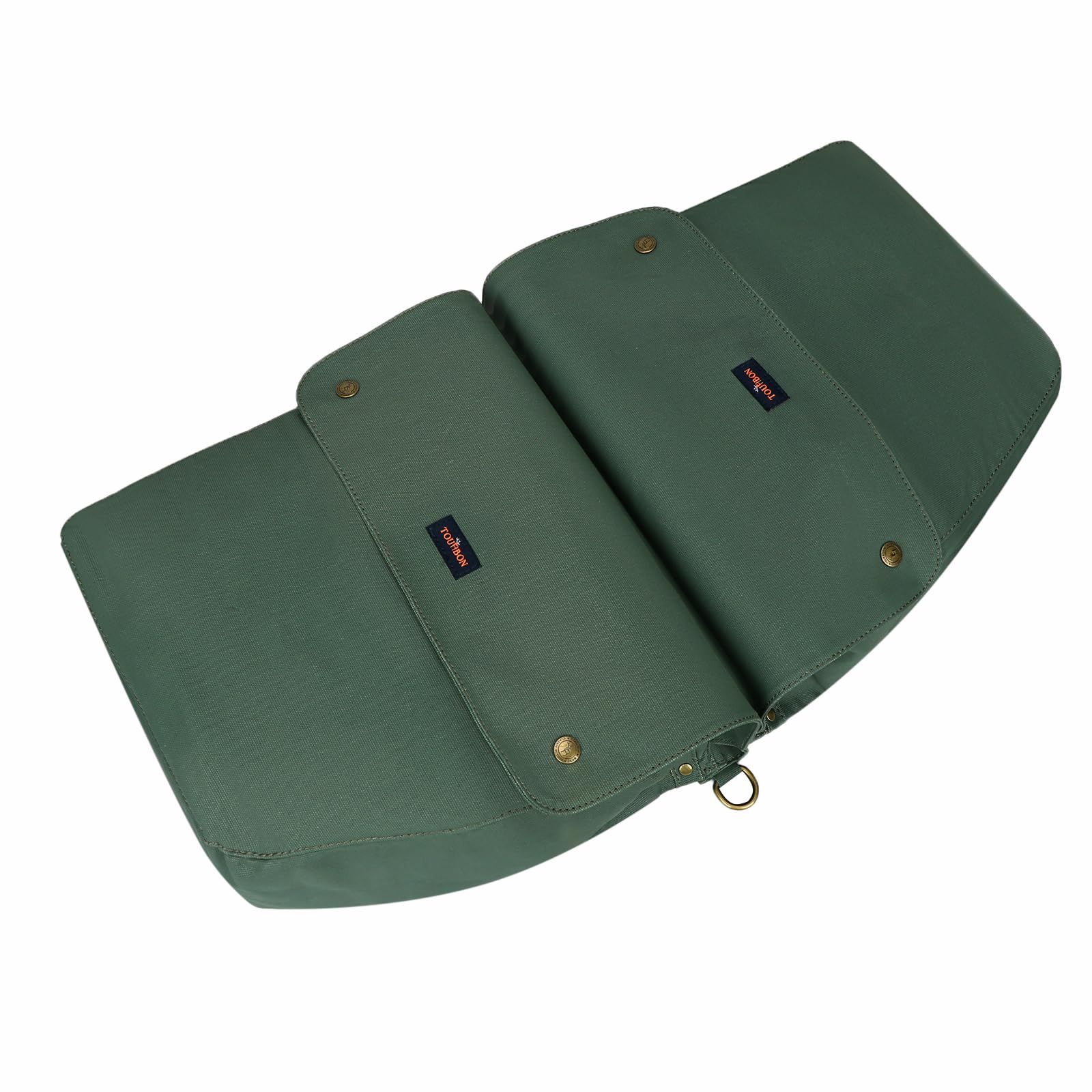 Tourbon Tela Impermeabile Bicicletta Bici Sedile Posteriore Carrier Bagagli stoccaggio Borsa Ciclismo Borsa Laterale Doppia avvolgibile Pacchetto Posteriore - Verde