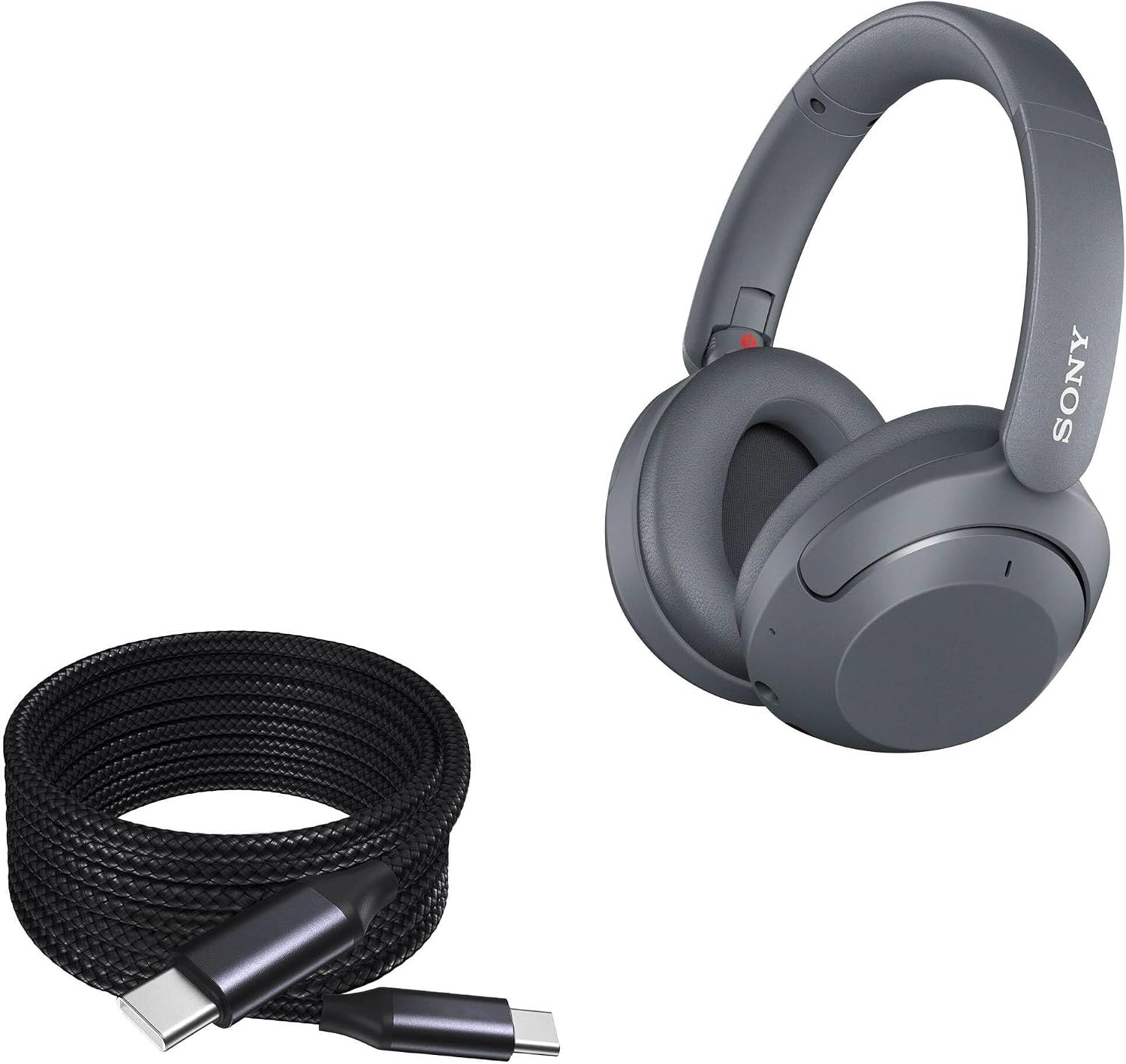BoxWave Cable Compatible with Sony WH-XB910N - DirectSync PD Cable (10ft) - USB-C to USB-C (100W), Long Type C Braided Nylon Alloy Fast Charge - Jet Black
