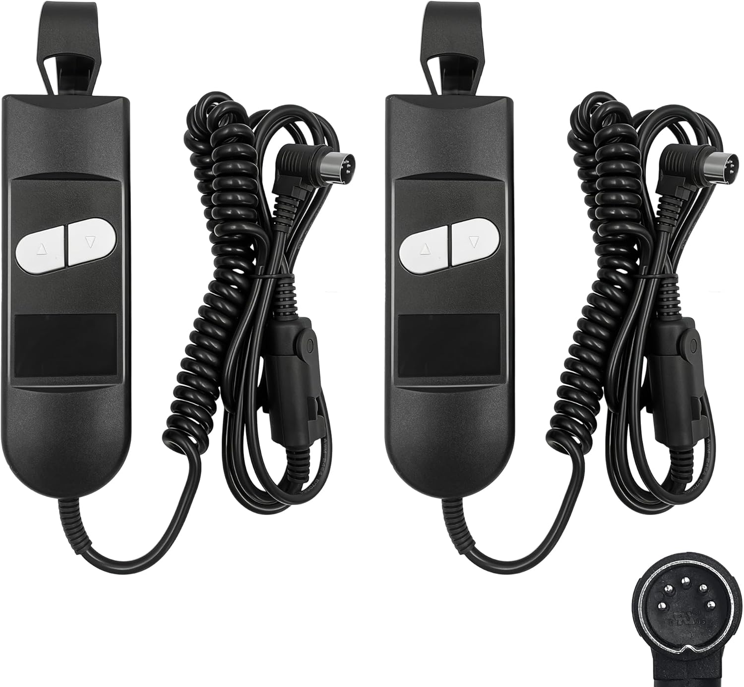 2 Set 2 Button 5 Pin Remote Hand Control Replacement for Power Recliner Lift Chairs Electric Sofa