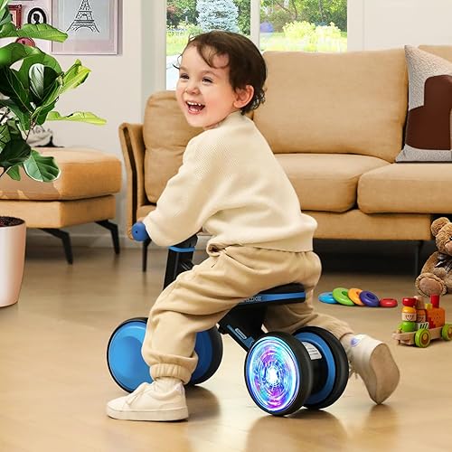 Miniatura 7 de Juguetes coloridos de bicicleta de equilibrio para bebés de 1 año, primera bicicleta para niños de 12 a 24 meses con asiento suave ajustable, 4