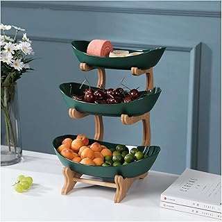 Elegant Large Crystal Serving Bowl Set – Multi-Layer Fruit Tray with Sturdy Rack for Snacks, Vegetables, and More