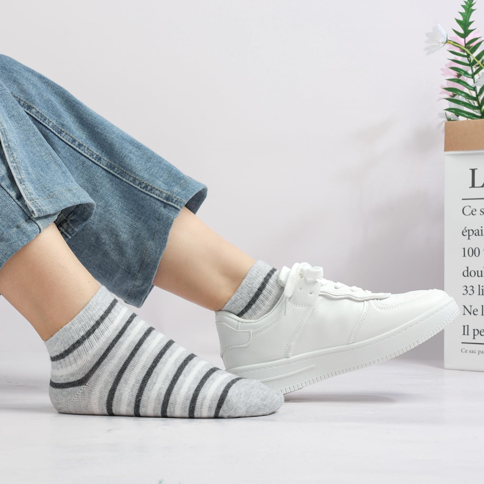 Calzini da ginnastica da donna 35-38 39-42, 10 paia di calzini corti da ragazza, calzini da ginnastica multicolori, calzini da donna colorati con strisce a pois