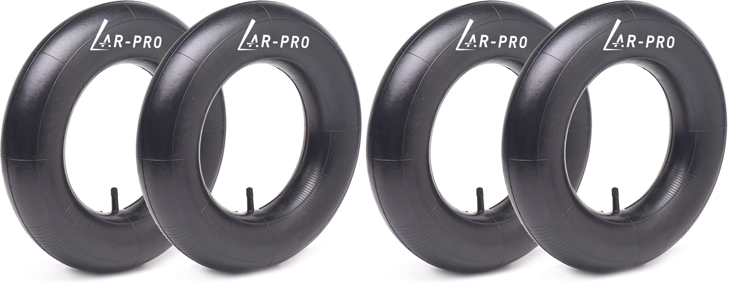 AR-PRO 4.80/4.00-8" Heavy Duty Replacement Inner Tube with TR-13 Straight Valve Stem (4-Pack) - for Wheelbarrows, Mowers, Hand Trucks and More