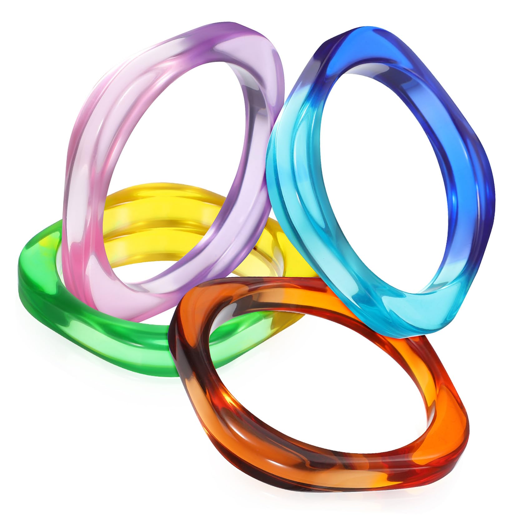 Bracelets joncs larges indéformables FRCOLOR, finis les bijoux fragiles - 8