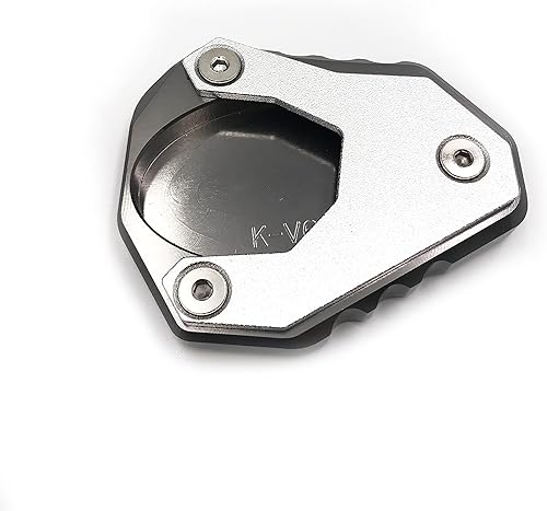 HTTMT KAW-253VER6500618- Almohadilla de extensión CNC de soporte lateral compatible con Kawasak Versys 650 2015-2017 2018 gris