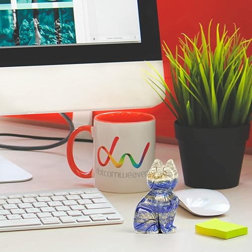 Miniatura 4 de Artistone Figura de gato de aventurina verde de 2 pulgadas tallada a mano con piedras preciosas de cristal curativas para decoración del hogar con