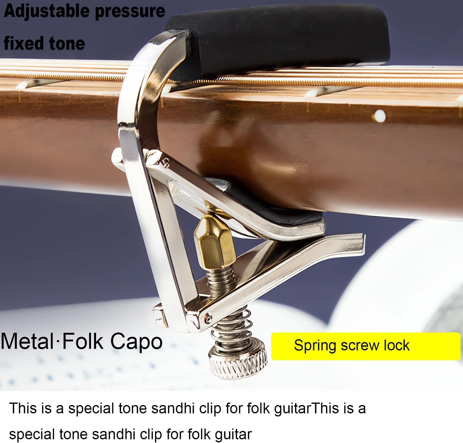 Guitar Capo Wrotgt Capo for Acoustic Guitar 6 String Quick Change Kapo for Electric Guitar Acoustic Guitar Metal Guitar Tuner Clip on Guitar Kapos Fret Capo for Acoustic and Electric Guitars (Silver)