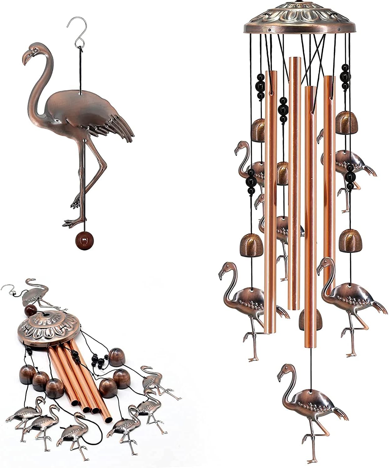 MDSTORE Wind Chimes for Outside, Bird Windchime Deep Tone with Metal Tubes Outdoor Decor for Garden Patio Porch Yard Backyard Memorial Wind Bell