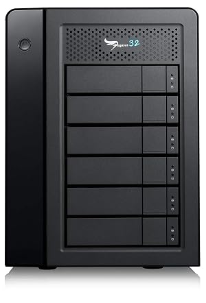 Promise Technology Pegasus32 R6 24TB 6x4TB Hybrid Thunderbolt 3 or USB32 Direct Attached RAID Storage High Performance External